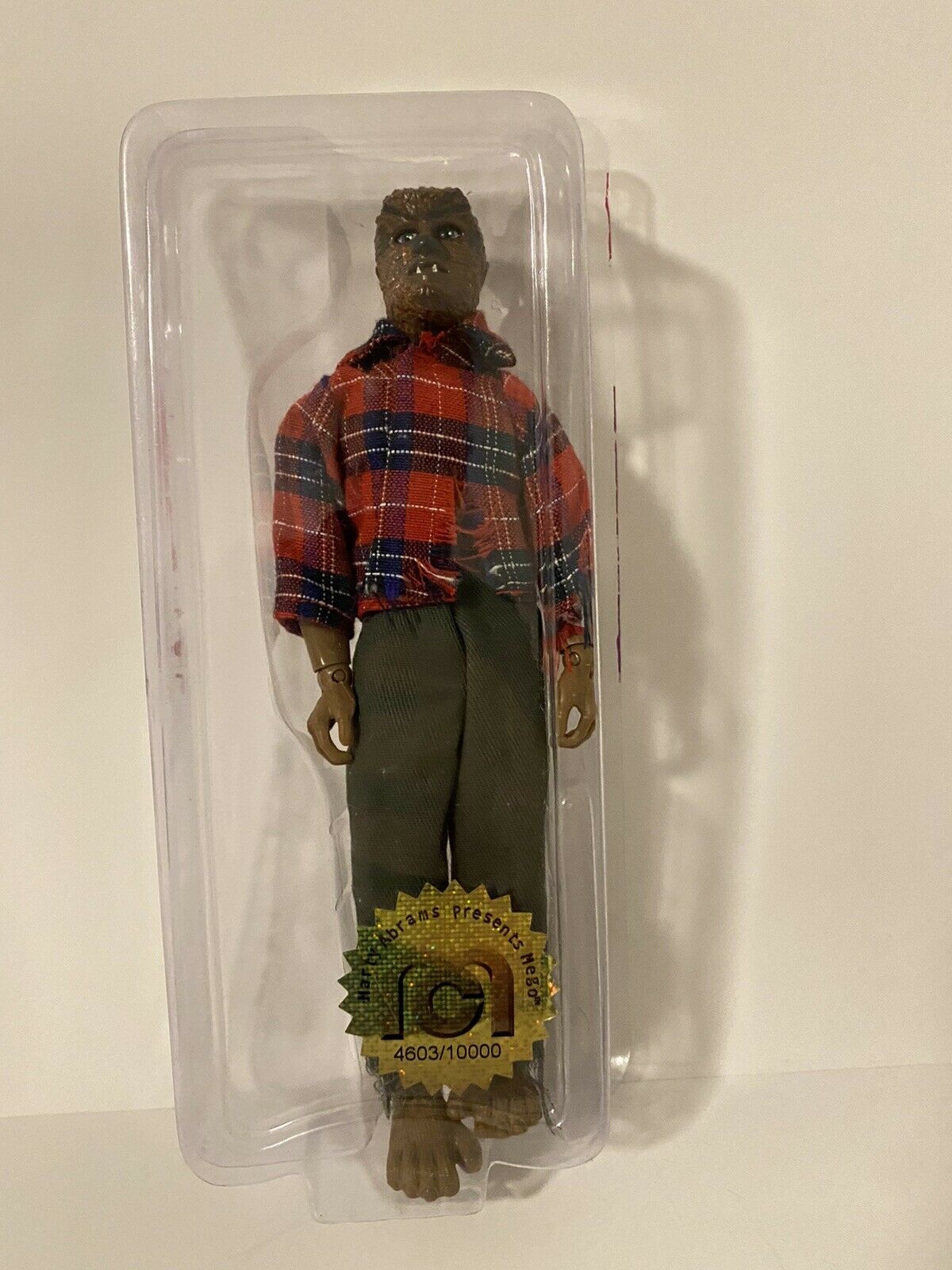 Famous Movie Monsters Action Figure - Rare Wolf Man By Mego Numbered Rare Plaid